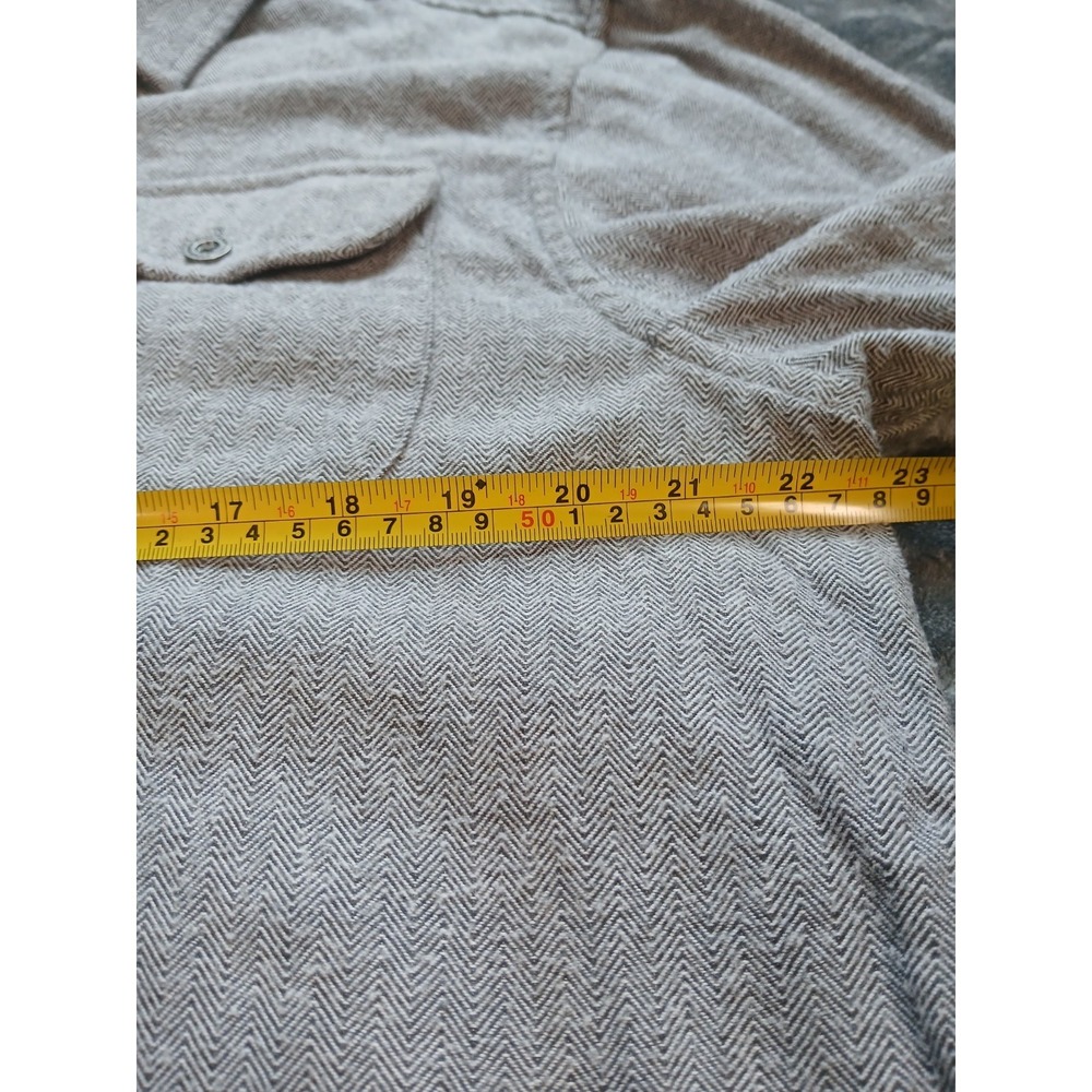 Prana Mens Gray Umber Lybeck Flannel Button Up Long Sleeve Shirt SIZE LARGE - Picture 9 of 12